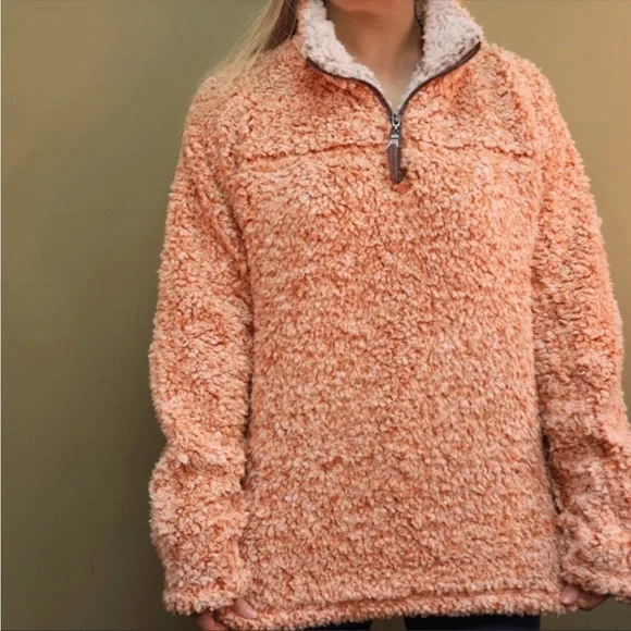 True Grit orange Sherpa pullover - Picture 4 of 4
